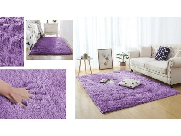 Strado Shaggy matto 120x170 PurpleFlower (vaaleanvioletti)