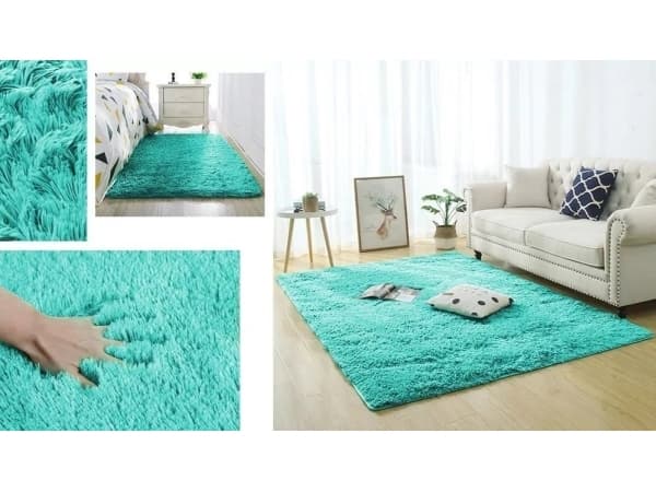 Strado Carpet Shaggy Strado 60x120 TurquoiseSea (turkos)