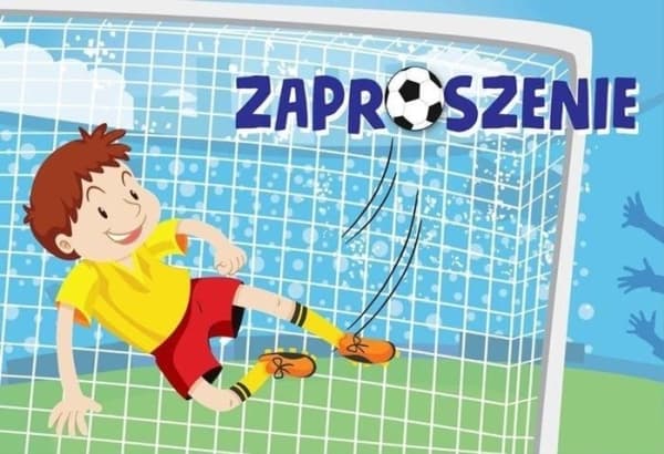 KUKARTKA Invitation ZZ-069 Football player, goal (5 pcs.)