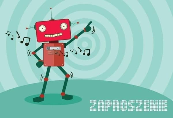 KUKARTKA Invitation ZZ-061 Robot (5 stk.)
