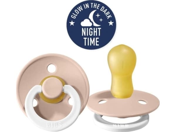 Bibs Soother Blush Night 18m + L 300256 Pacifier