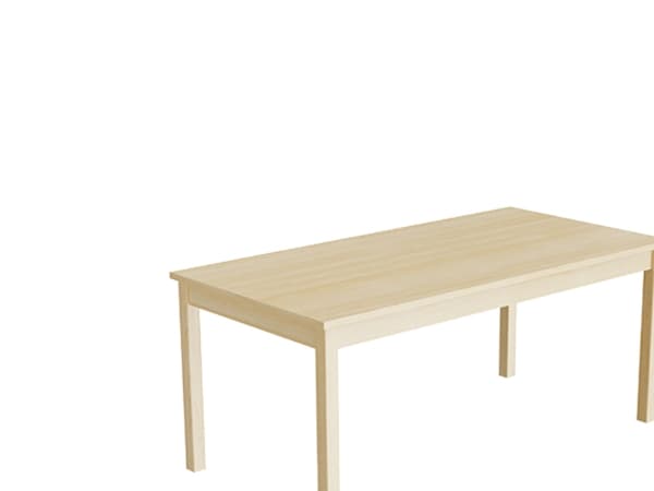 Bord Lovis 601, 1400x700 mm Højde 550 mm med lyddæmpende birk laminat, birk understel