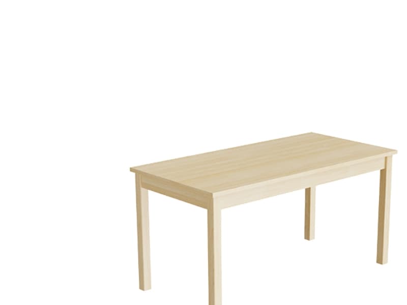 Bord Lovis 601, 1200x600 mm Höjd 550 mm med beige linoleum, ram i björk