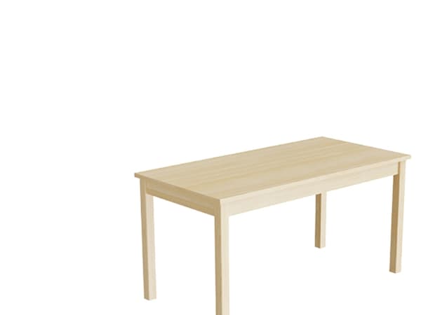 Bord Lovis 601, 1200x600 mm Höjd 550 mm med ljudabsorberande björklaminat, ram av björk