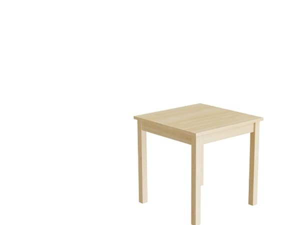 Bord Lovis 601, 600x600 mm Højde 720 mm med birk laminat, birk understel