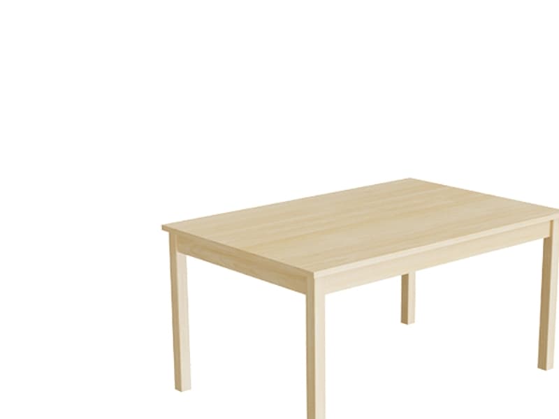 Bord Lovis 601, 1200x800 mm Höjd 550 mm med björklaminat, ram av björk