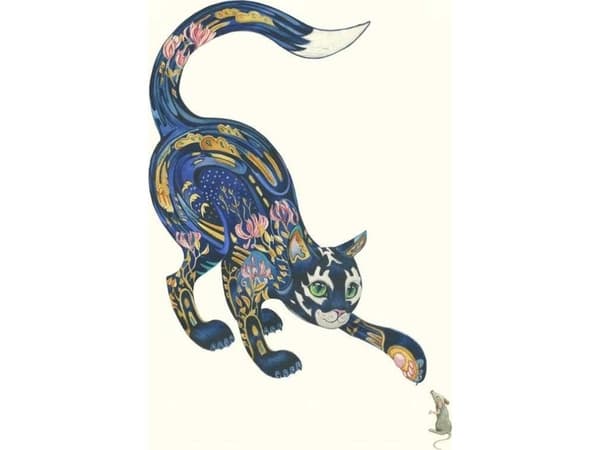 DM Collection Pass A132 B6 + envelope Cat and mouse