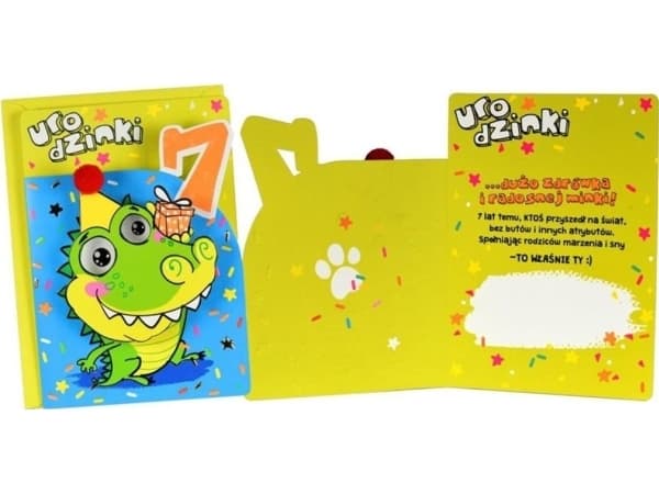KUKART CARNET B6 DK-799 Födelsedag 7 krokodil