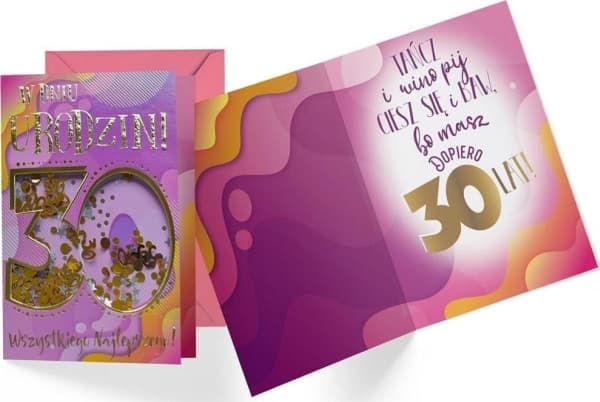 CUCCARD B6 konfetti carnet KNF-034 Födelsedag 30 damer