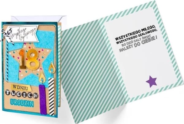 CUCCARD Carnet B6 FR-025 Födelsedag 18