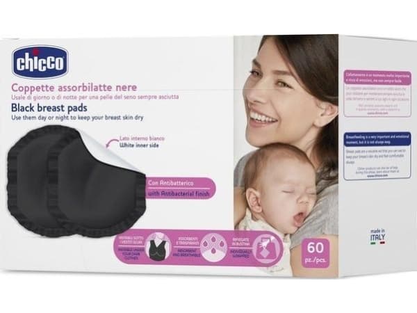 Chicco 00061773900000, Tetningsskive, Sort, Stoff, Italia, Boks