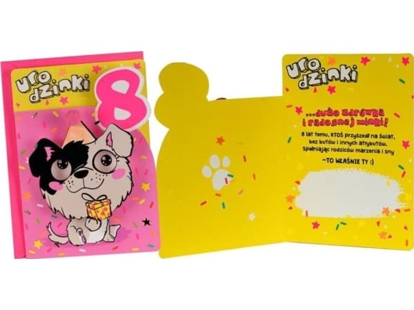 CUCCARD B6 carnet DK-800 Födelsedag 8 doggy
