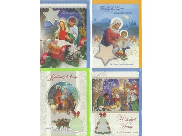 Top Graphic B6 Julkort med oblat Religion (10 exemplar) MIX