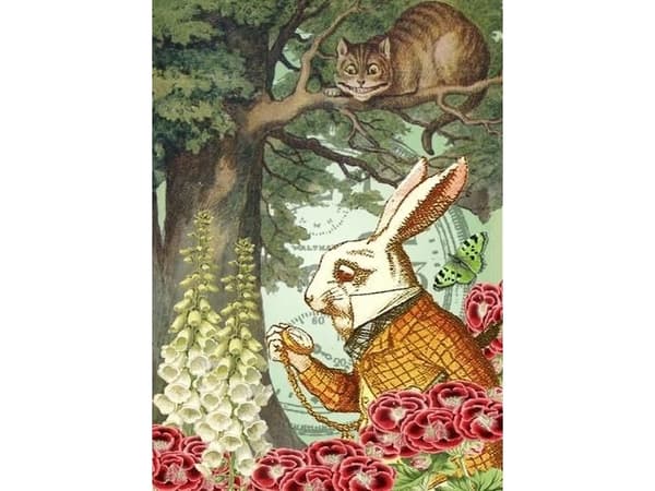 Madame Treacle B6-carnet ja kirjekuori Liisa Ihmemaassa