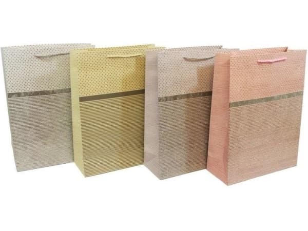 Beniamin Stor flat veske med glitterstriper