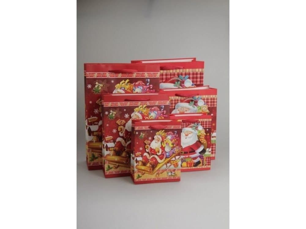 Beniamin Christmas bag 3D vertical small Santa Claus mix