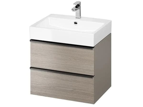 Cersanit S522-021 VIRGO 60 SERVANTSKAP GRÅ SORT HÅNDTAK MONTERES // CER.JUMMMEN-60-GRÅ-ØRE-SORT