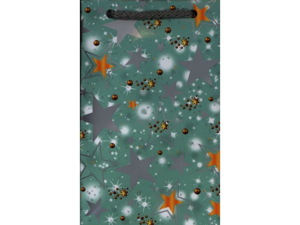 Peacock Christmas bag BN T5L pack of 10 reeds and Santa Clauses dimensions 10 X 16 X 6