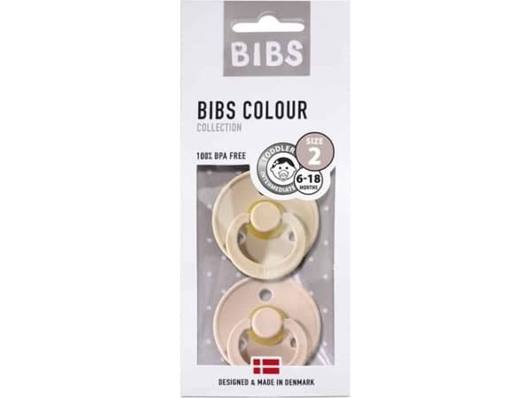 Haklappar Napp Hevea 2-pack Blush Vanilla M 6m+