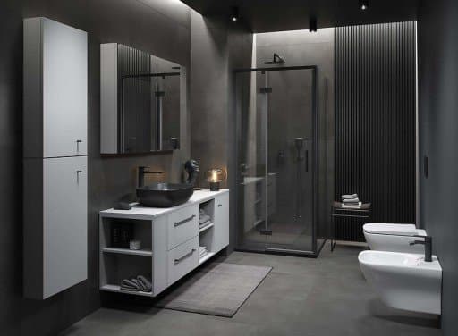 Cersanit S932-087 GARDEROBE MODUL SEDRE MED DØR LARGA 40 HVIT // CES.LARGA-MODUL-40-BI-DØR