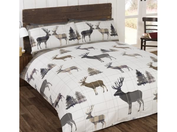 Hjort joulu vuodevaatteet kahden hengen pussilakana 200x200cm Luonnollinen