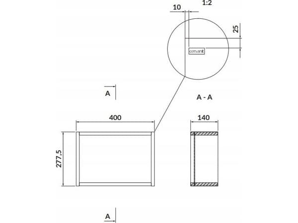 Cersanit S932-083 SKAPMODUL ENKEL ÅPEN LARGA 40 GRÅ // CES.LARGA-MODUŁ-40-SZ-OPEN-POJE () - CES.LARGA-MODUŁ-40-SZ-OPEN-POJE