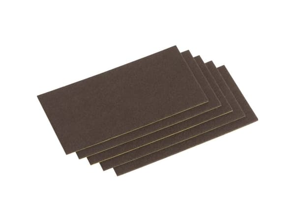Metafranc WU0645426 Filtpuder Kvadratisk, Selvklæbende Brun (L x B) 200 mm x 100 mm 1 Set