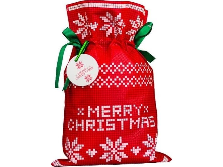 PAKADO Merry Christmas bag - classic red 30x45cm