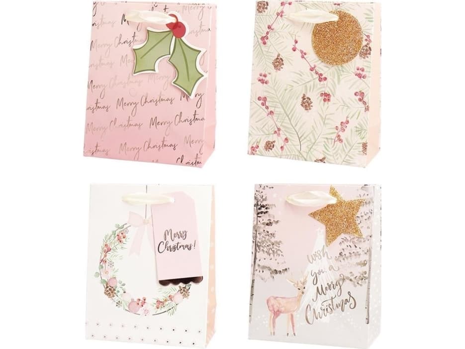 Incood Decorative Christmas bag 26x32cm yew reindeer garland