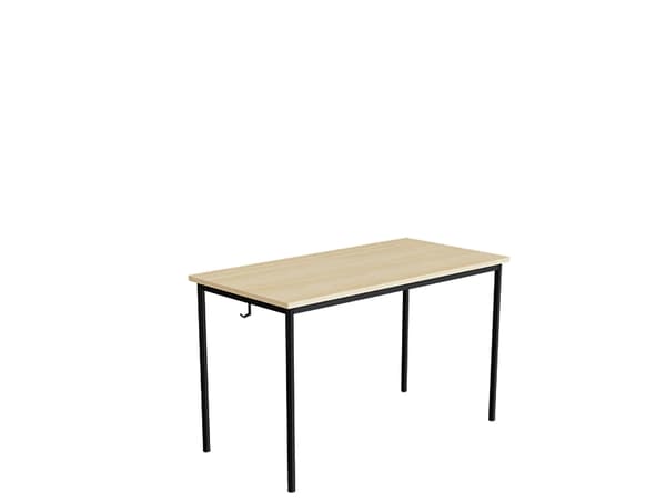 Hissbord 166 1200x600 mm Höjd 720 mm Björklaminat på aluminiumgrå ram