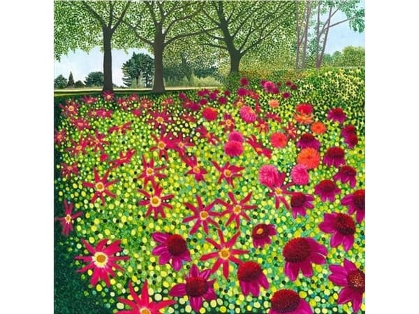 Susan Entwistle Kort med kuvert Starry dahlias