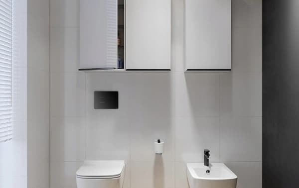 Cersanit S522-036 VIRGO 40 VEGGHENGT SKAP, HVIT, SORT HÅNDTAK, MONTERT // CER.VIRGO-WISZ-40-WHITE-EAR-CZ