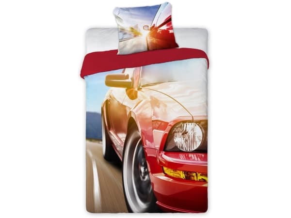 Turbo Car Sängkläder 140x200 cm - 100 procent bomull