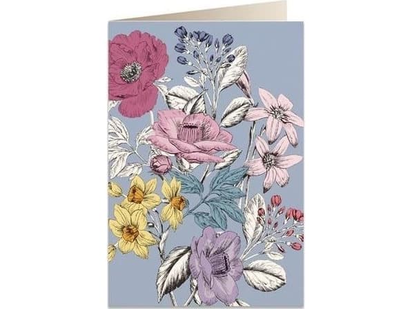 Tassotti B6 carnet + kirjekuori 6092 Violetit kukat