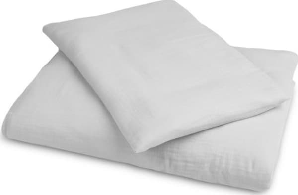 Sensillo MUSLIN SENGE 2-DELT. GRÅ 100X135 CM