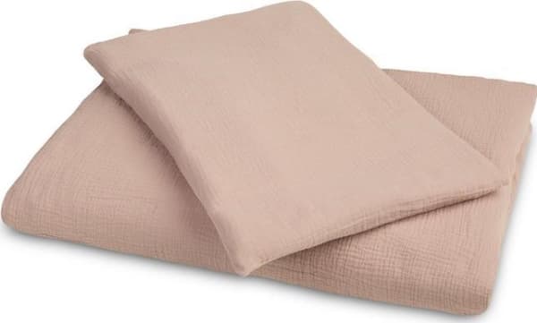 Sensillo MUSLIN SENGE 2-DELT. SKITTEN ROSA 100X135 CM