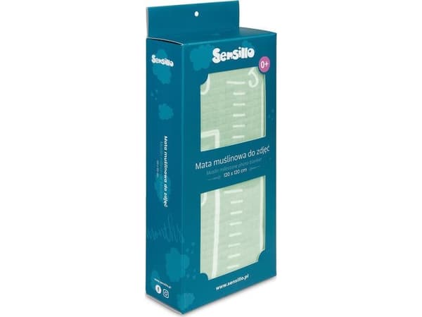 Sensillo MUSLIN KUVAMATTO GIRAFFE MINT 120x120