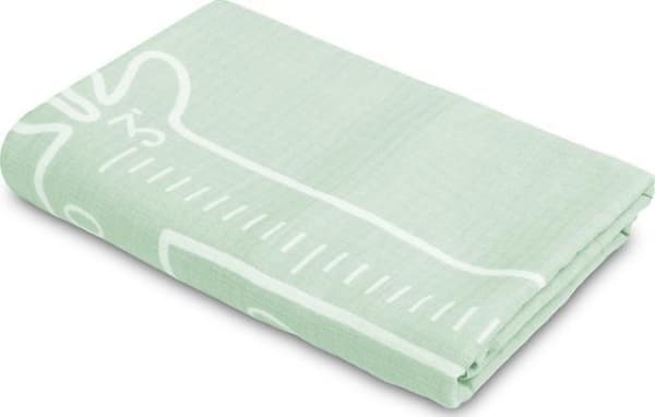 Sensillo MUSLIN KUVAMATTO GIRAFFE MINT 120x120