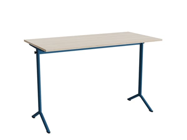 Bord Atlas 1130, 1400x700 mm, vitpigmenterat t.ex., blå stativ