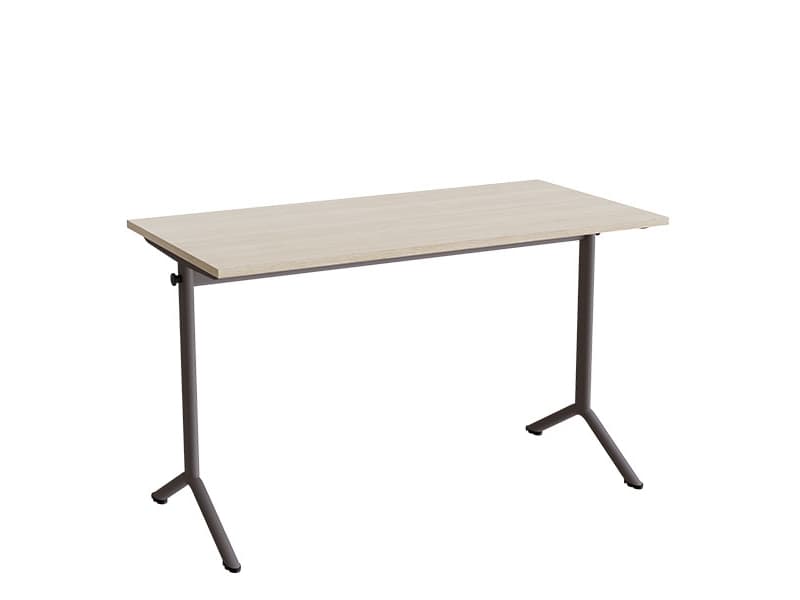 Bord Atlas 1130, 1200x600 mm, ljudabsorberande vitpigmenteret t.ex., gråt stativ