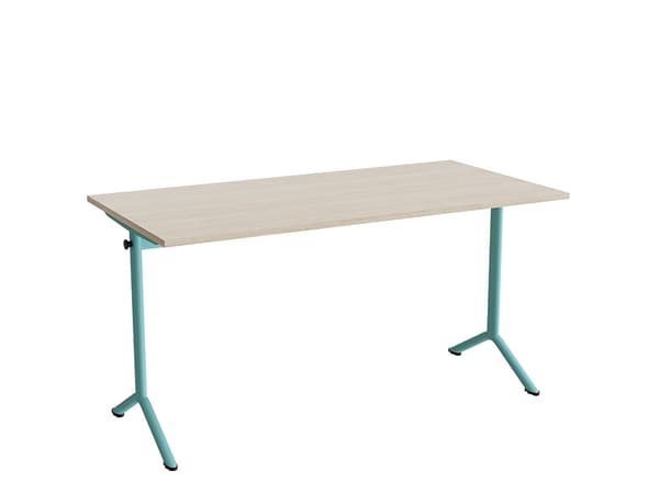 Bord Atlas 1130, 1400x700mm, eg højtrykslaminat, turkis stel