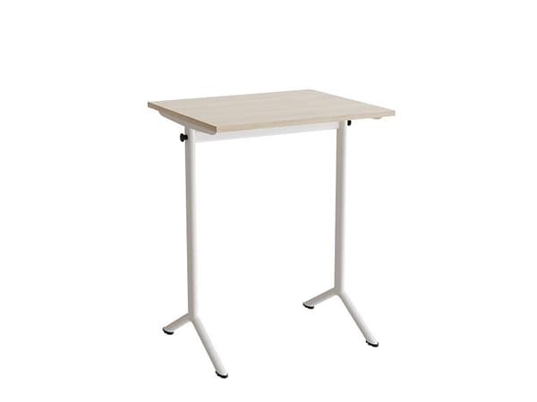 Bord Atlas 1130, 700x600mm, eg højtrykslaminat, hvidt stel