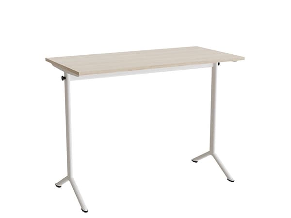 Bord Atlas 1130, 1200x600mm, eg højtrykslaminat, hvidt stel