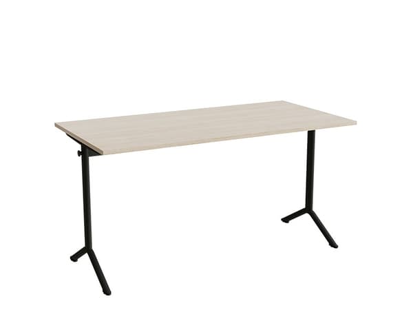Bord Atlas 1130, 1400x700 mm, hvidpigmenteret eg, svartoliven stativ