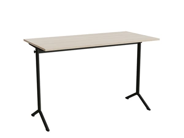 Bord Atlas 1130, 1400x700 mm, ljudabsorberande vitpigmenterad ek, ram i svart oliv