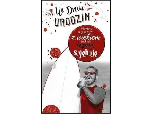 Men's birthday pass, red - surfer BRW8