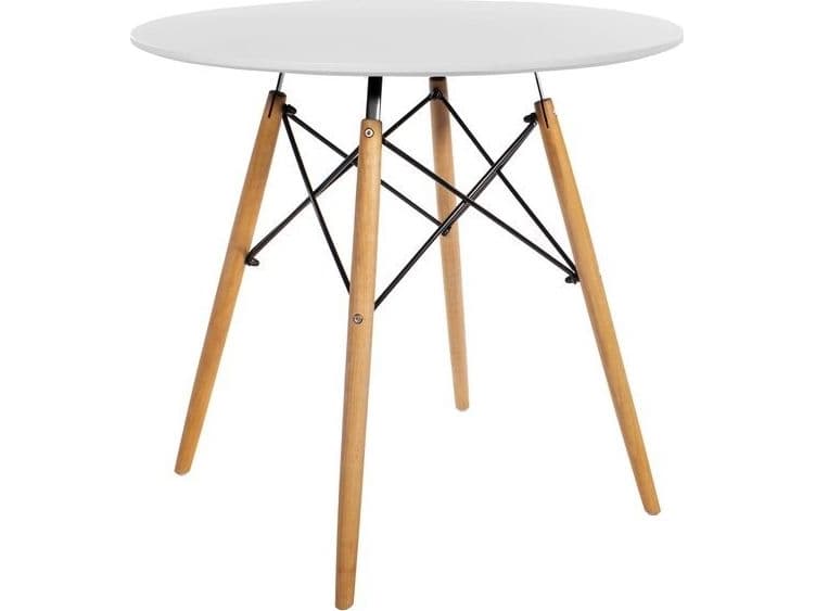Mufart Round table ETT for kitchen, dining room and living room 100cm - White