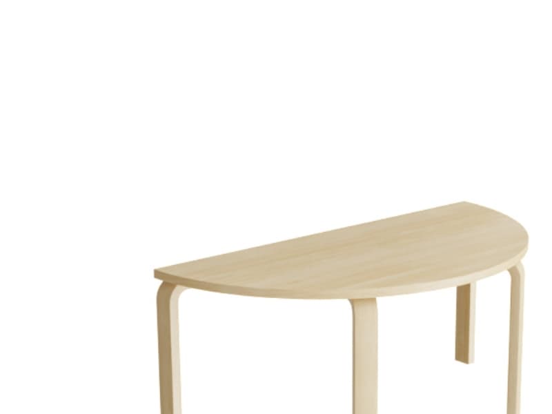 Bord Tessan 342, 1200x600 mm, höjd 590 mm, ljudabsorberande grå laminat, ben av björk