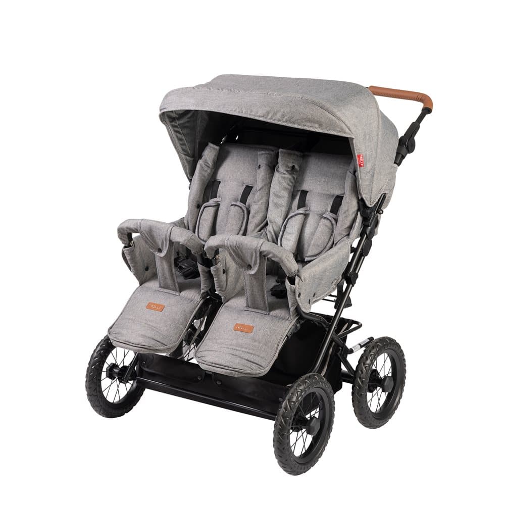 TRILLE- Beba Twin Prams - Grey Melange