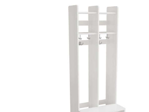 Garderob Eira Light, golvmodell 5 platser, 250 mm bredd, naturlig plywood